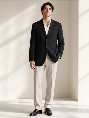 Armani Collezioni Black Single-Breasted Sport Coat